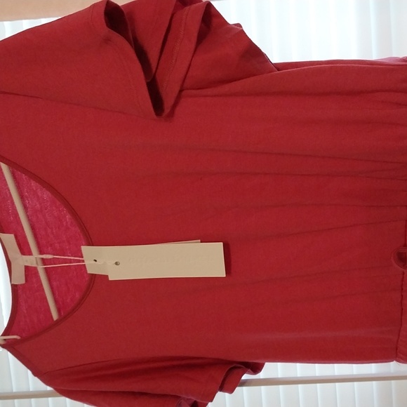 NWT Adyson Parker Hot Pink short sleeve Dress with drawstring waist size M - Picture 2 of 4
